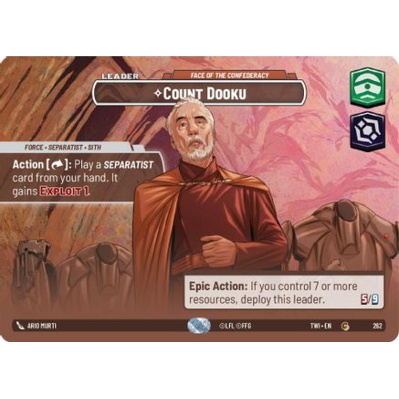 Count Dooku - Face of the Confederacy (Showcase) (262) - Twilight of the Republic Foil