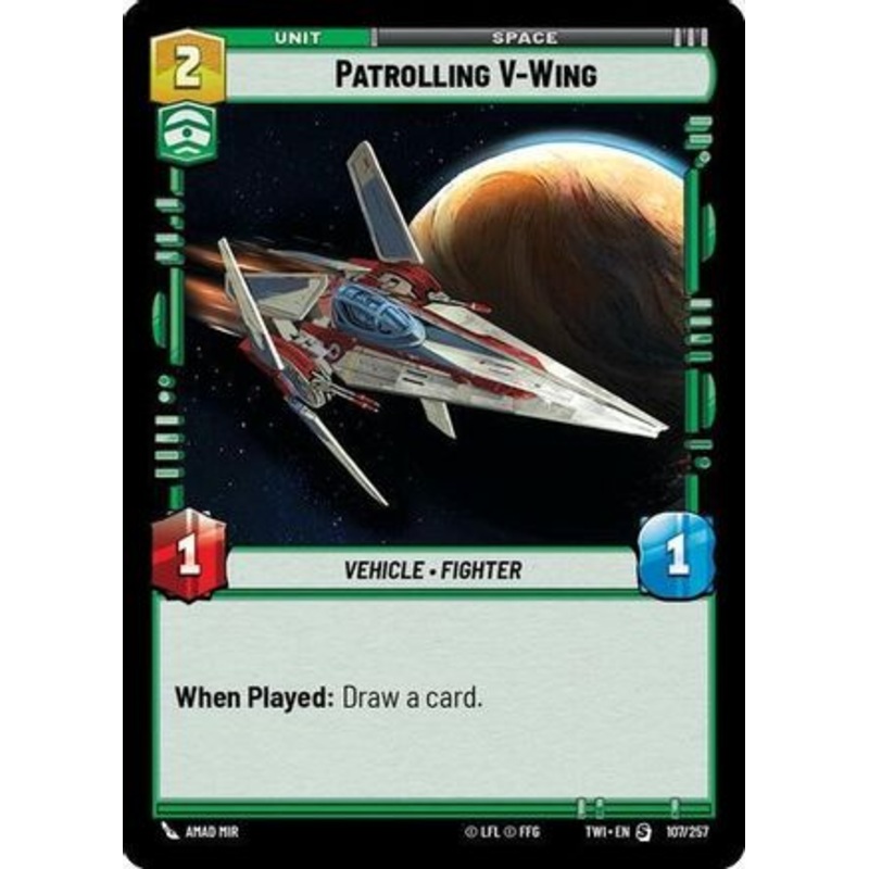 Patrolling V-Wing (107/257) - Twilight of the Republic