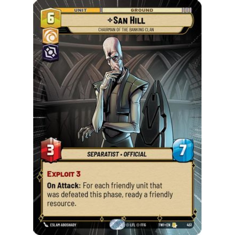 San Hill - Chairman of the Banking Clan (Hyperspace) (451) - Twilight of the Republic Foil