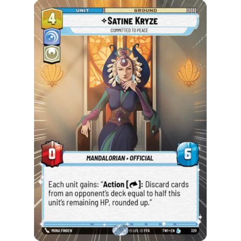 Satine Kryze - Committed to Peace (Hyperspace) (320) - Twilight of the Republic Foil