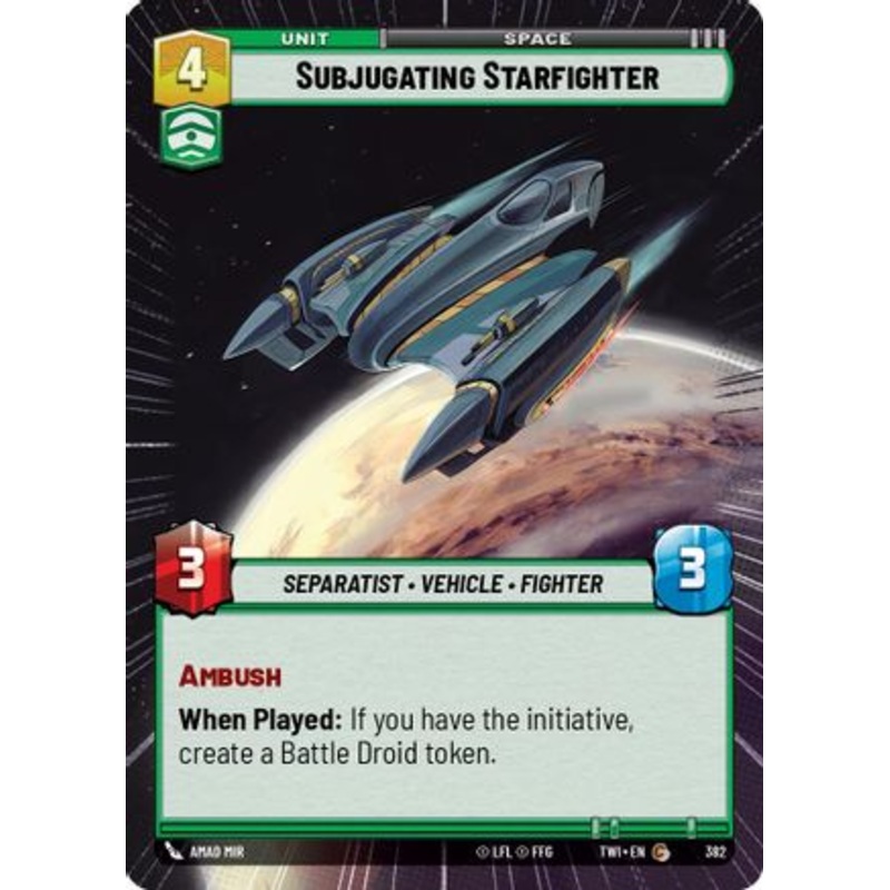 Subjugating Starfighter (Hyperspace) (382) - Twilight of the Republic Foil