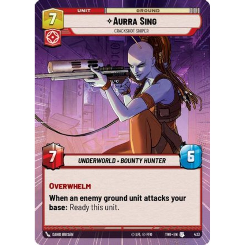Aurra Sing - Crackshot Sniper (Hyperspace) (433) - Twilight of the Republic Foil
