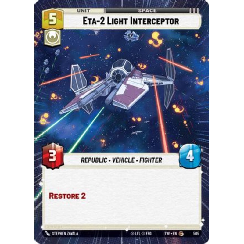 Eta-2 Light Interceptor (Hyperspace) (505) - Twilight of the Republic Foil