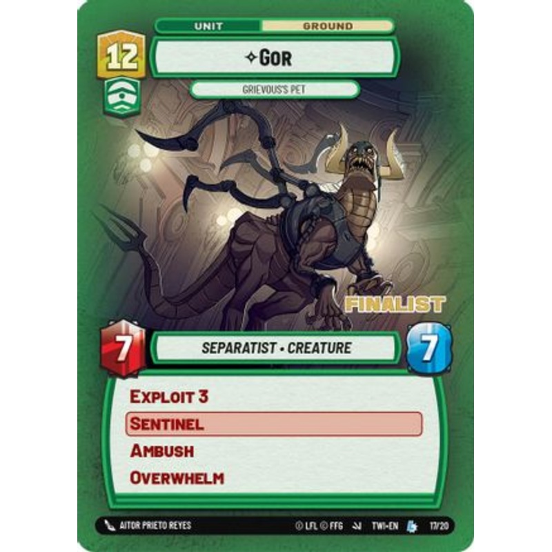 Gor - Grievous's Pet (Finalist) (17/20) - Organized Play Promos