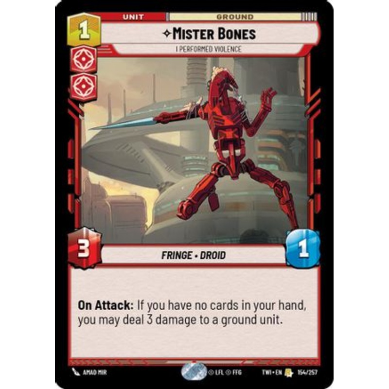 Mister Bones - I Performed Violence (154/257) - Twilight of the Republic Foil