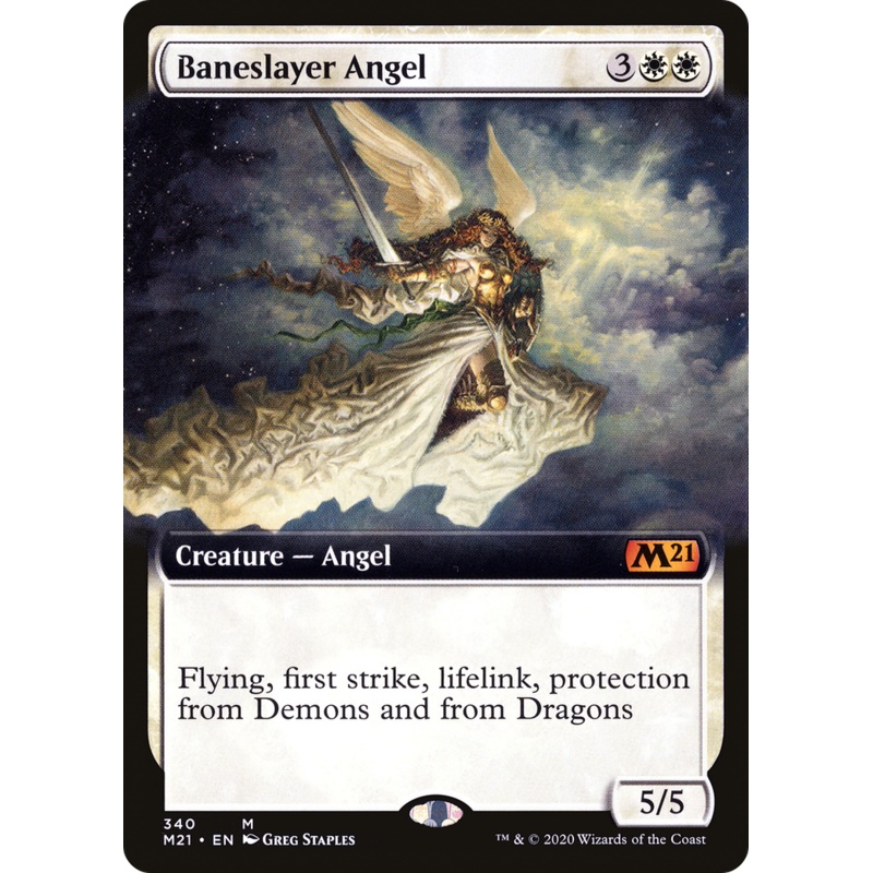 Baneslayer Angel (M21-340) - Core Set 2021: (Extended Art) Foil