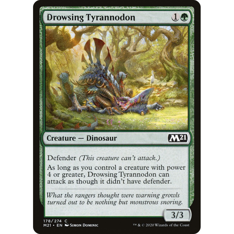 Drowsing Tyrannodon (M21-178) - Core Set 2021 Foil