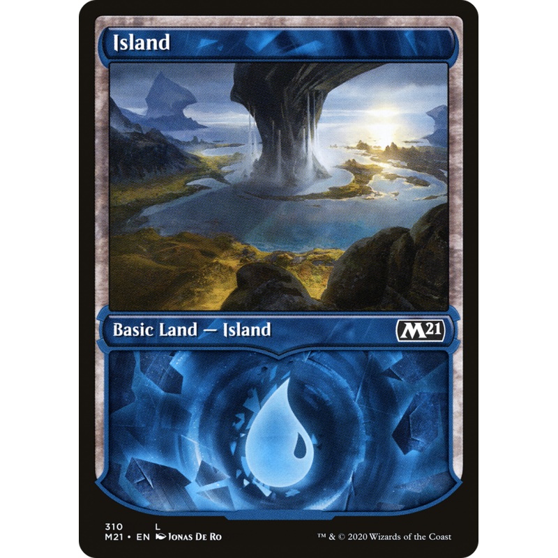 Island (M21-310) - Core Set 2021: (Showcase) Foil