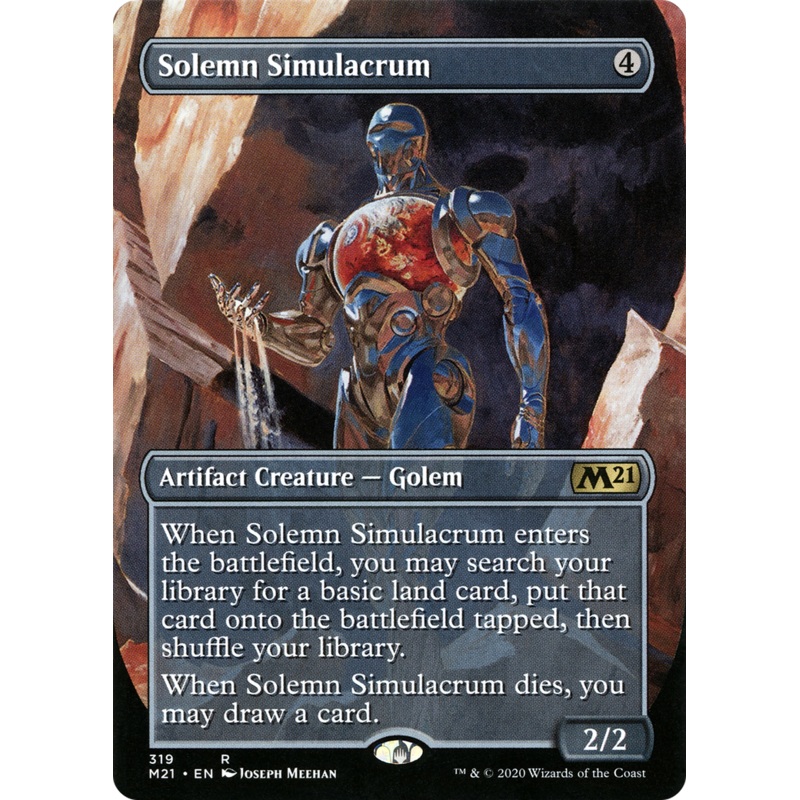 Solemn Simulacrum (M21-319) - Core Set 2021 (Borderless) Foil