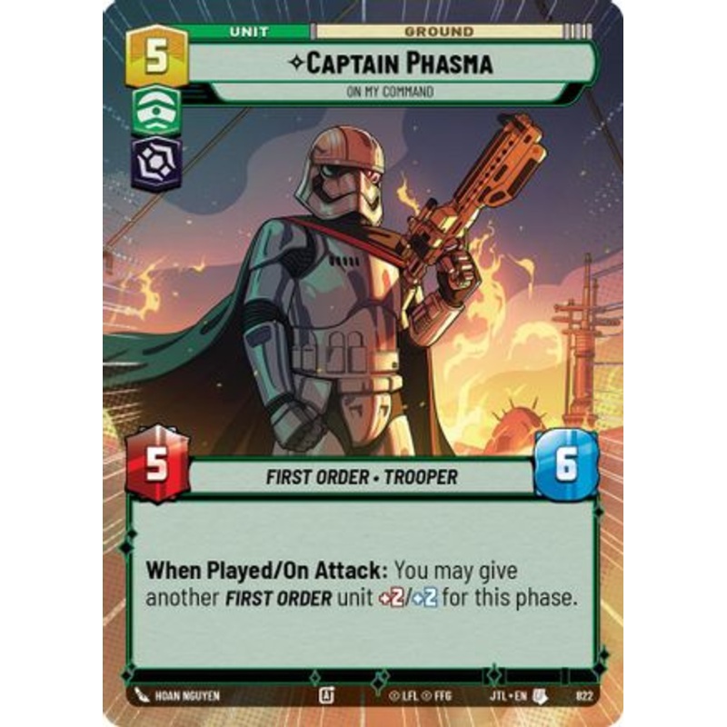 Captain Phasma - On My Command (Hyperspace Foil) (822) - Jump to Lightspeed Foil