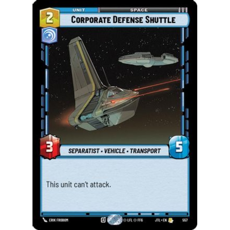 Corporate Defense Shuttle (Foil) (557) - Jump to Lightspeed Foil