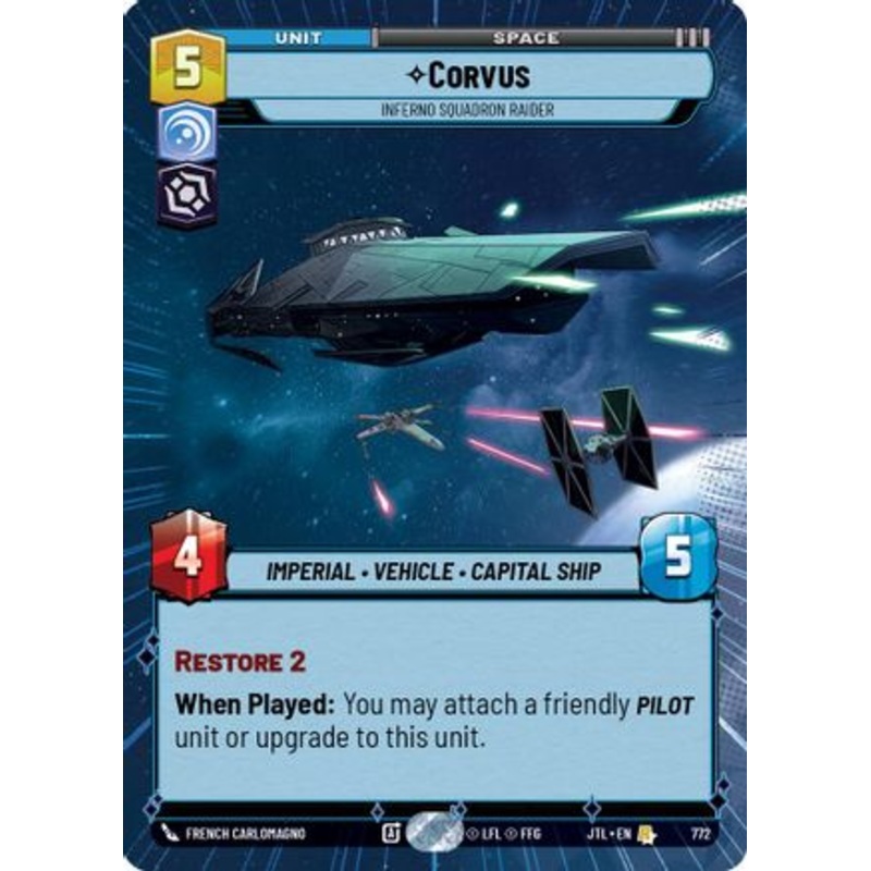 Corvus - Inferno Squadron Raider (Hyperspace Foil) (772) - Jump to Lightspeed Foil