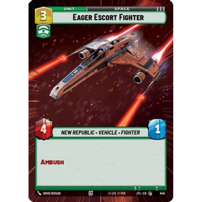 Eager Escort Fighter (Hyperspace Foil) (846) - Jump to Lightspeed Foil