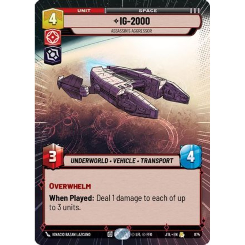 IG-2000 - Assassin's Aggressor (Hyperspace Foil) (874) - Jump to Lightspeed Foil