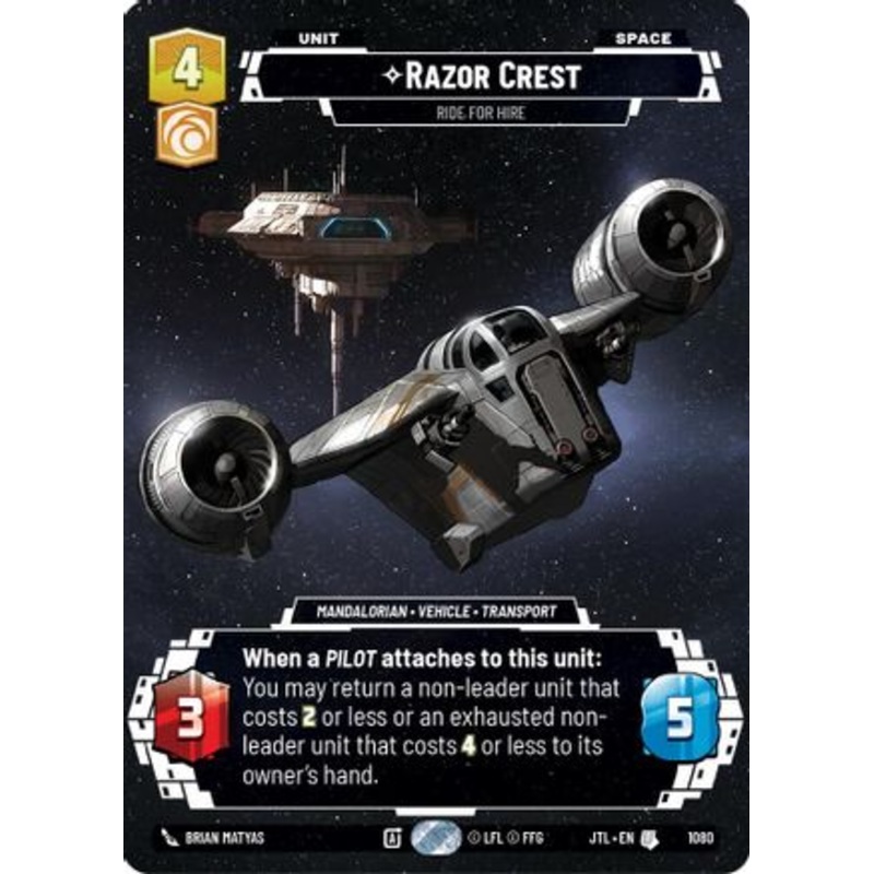 Razor Crest - Ride For Hire (Prestige Foil) (1080) - Jump to Lightspeed Foil