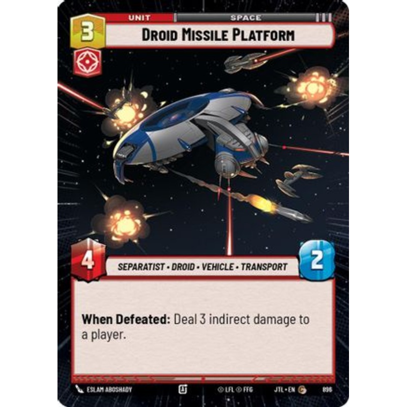 Droid Missile Platform (Hyperspace Foil) (896) - Jump to Lightspeed Foil
