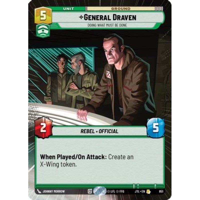 General Draven - Doing What Must Be Done (Hyperspace Foil) (851) - Jump to Lightspeed Foil