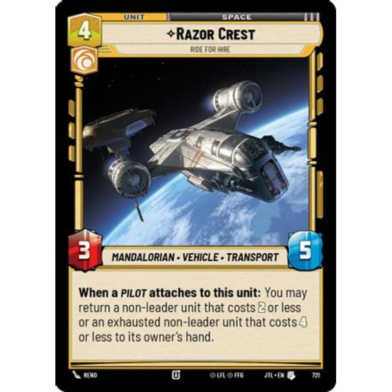 Razor Crest - Ride For Hire (Foil) (721) - Jump to Lightspeed Foil