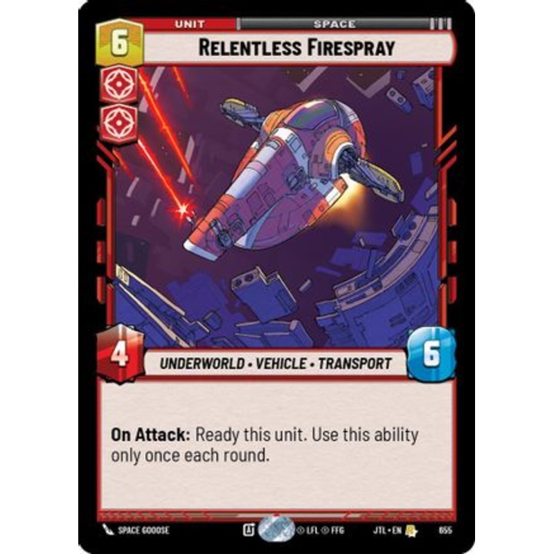 Relentless Firespray (Foil) (655) - Jump to Lightspeed Foil