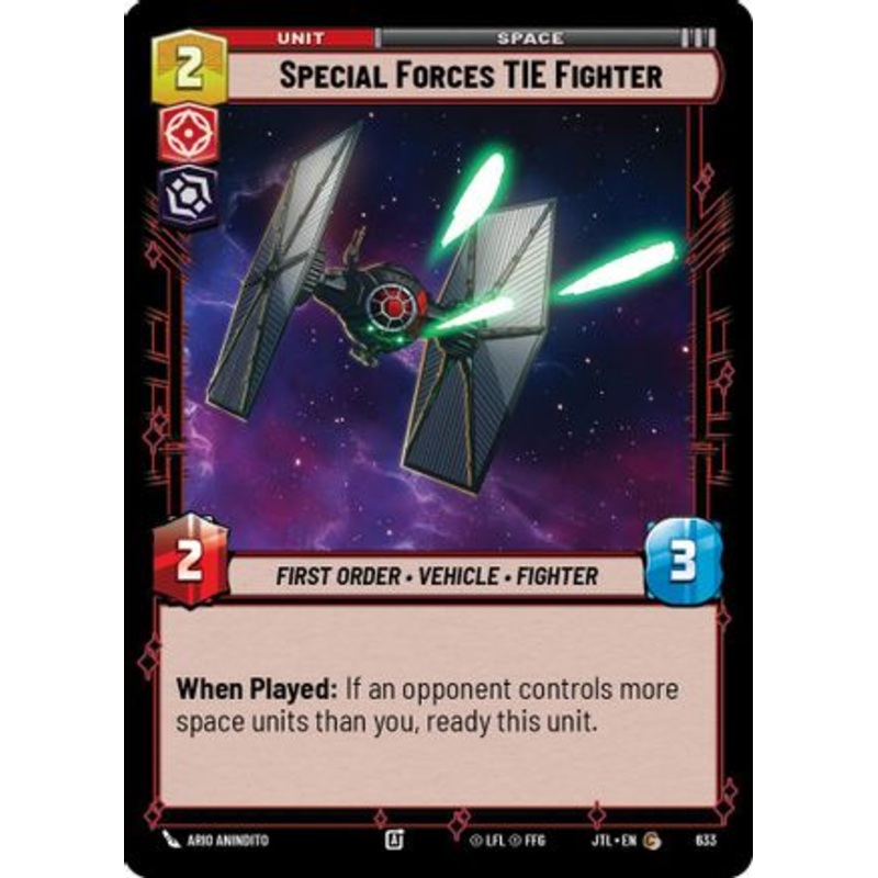Special Forces TIE Fighter (Foil) (633) - Jump to Lightspeed Foil