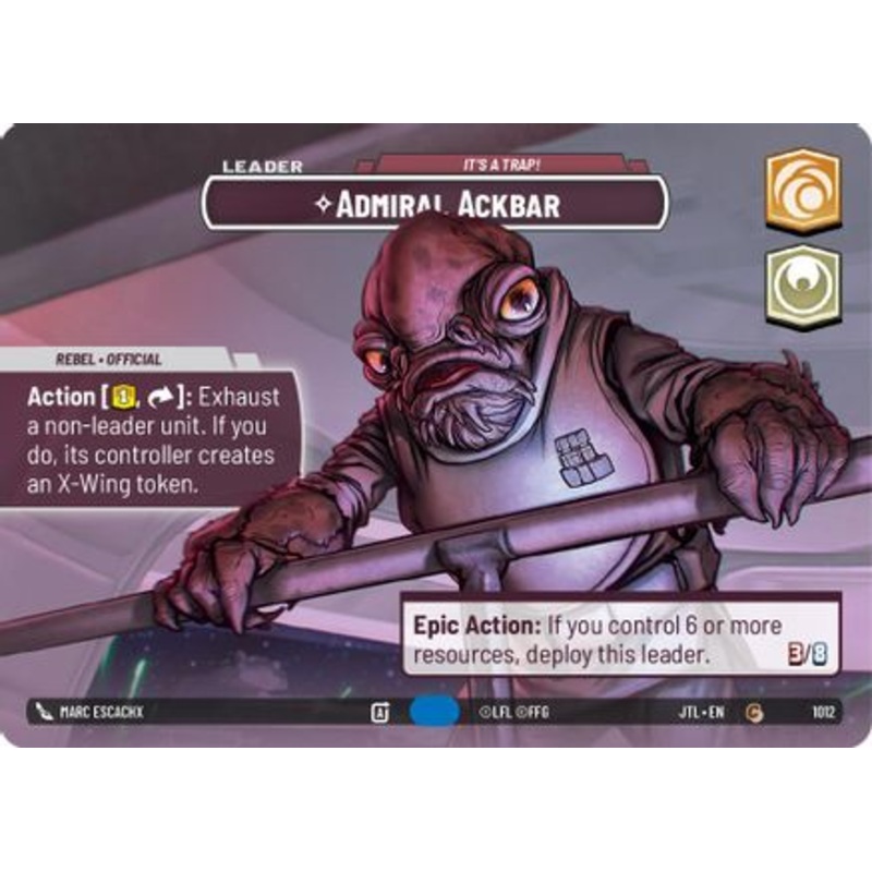 Admiral Ackbar - It's A Trap! (Showcase) (1012) - Jump to Lightspeed Foil