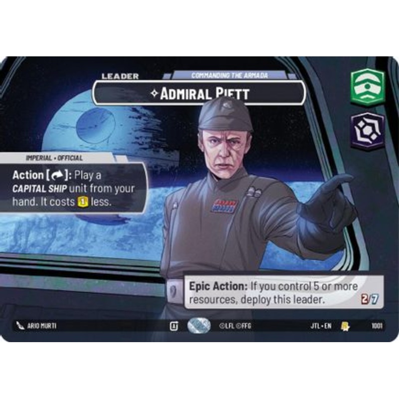 Admiral Piett - Commanding the Armada (Showcase) (1001) - Jump to Lightspeed Foil