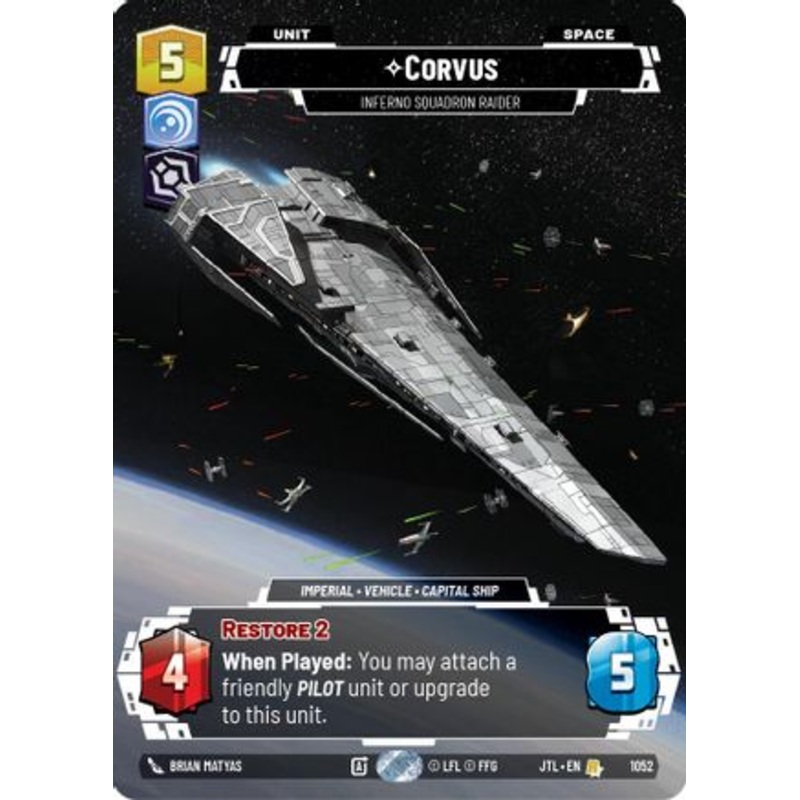 Corvus - Inferno Squadron Raider (Prestige Foil) (1052) - Jump to Lightspeed Foil