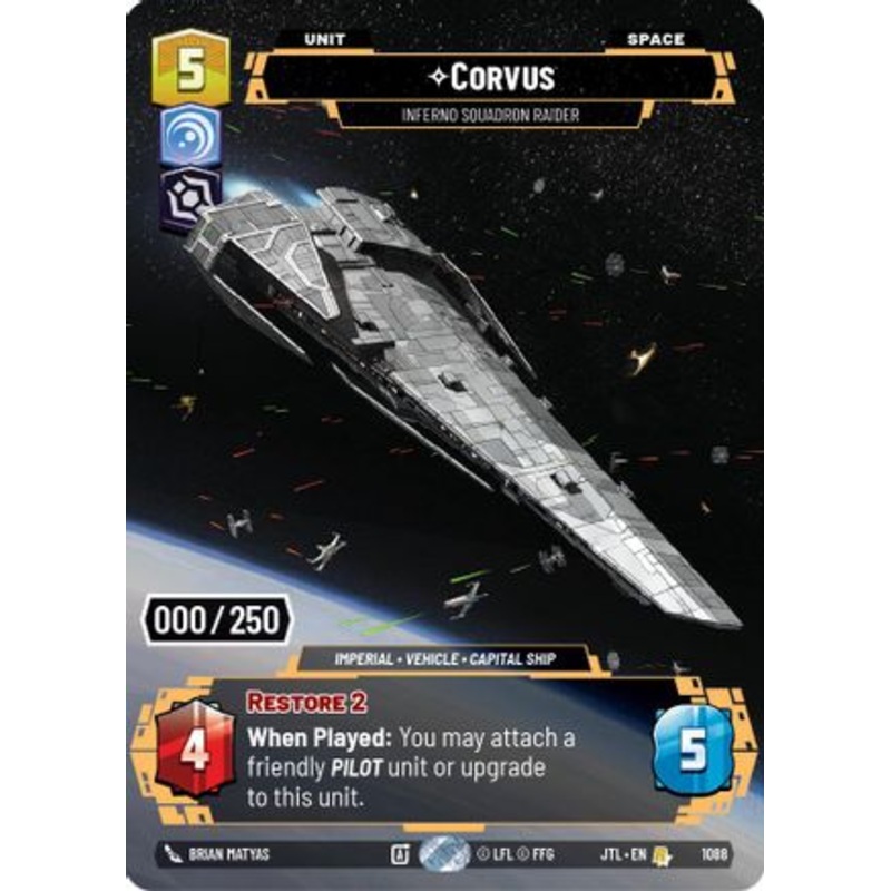 Corvus - Inferno Squadron Raider (Serialized) (1088) - Jump to Lightspeed Foil