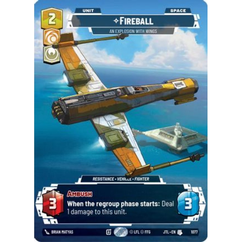 Fireball - An Explosion With Wings (Prestige Foil) (1077) - Jump to Lightspeed Foil