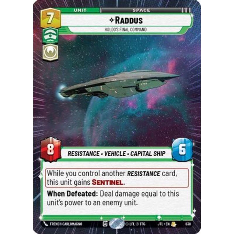 Raddus - Holdo's Final Command (Hyperspace Foil) (838) - Jump to Lightspeed Foil