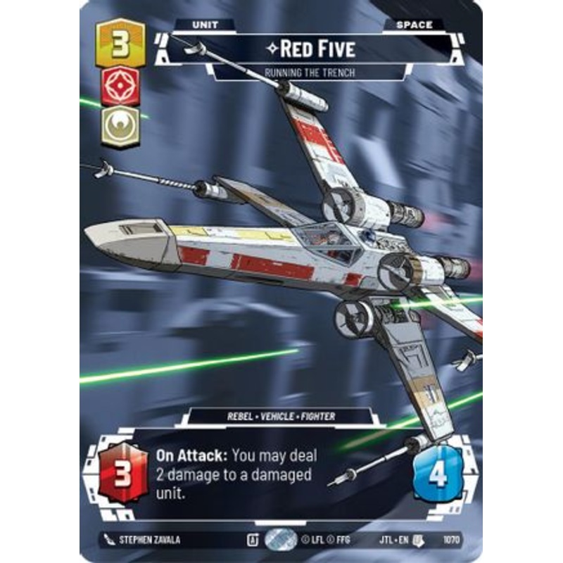 Red Five - Running the Trench (Prestige Foil) (1070) - Jump to Lightspeed Foil