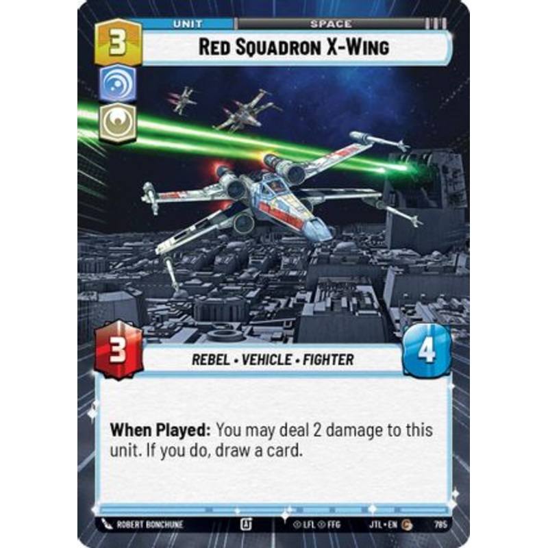 Red Squadron X-Wing (Hyperspace Foil) (785) - Jump to Lightspeed Foil