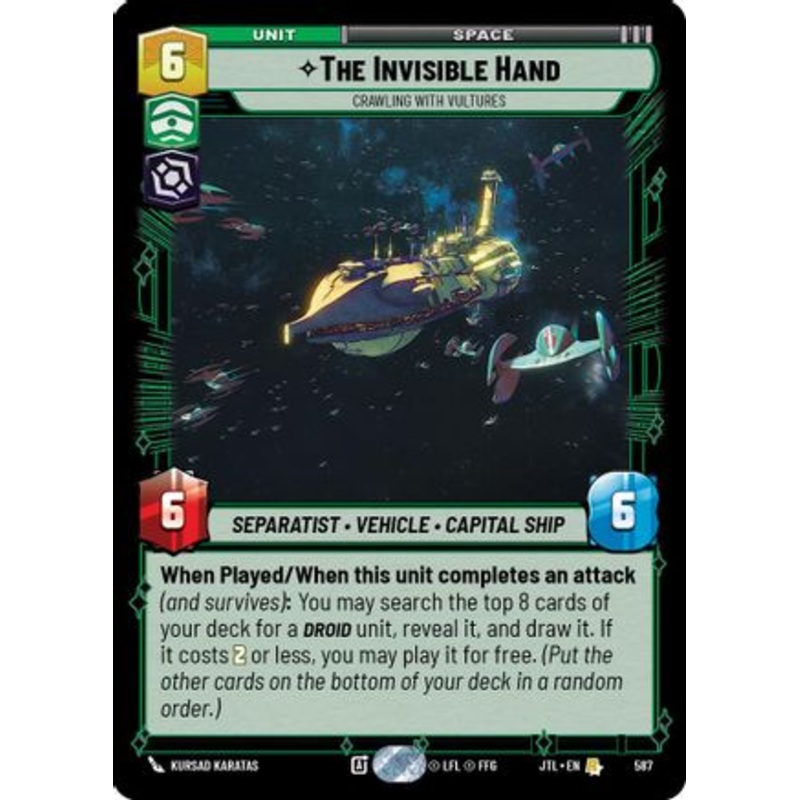 The Invisible Hand - Crawling With Vultures (Foil) (587) - Jump to Lightspeed Foil