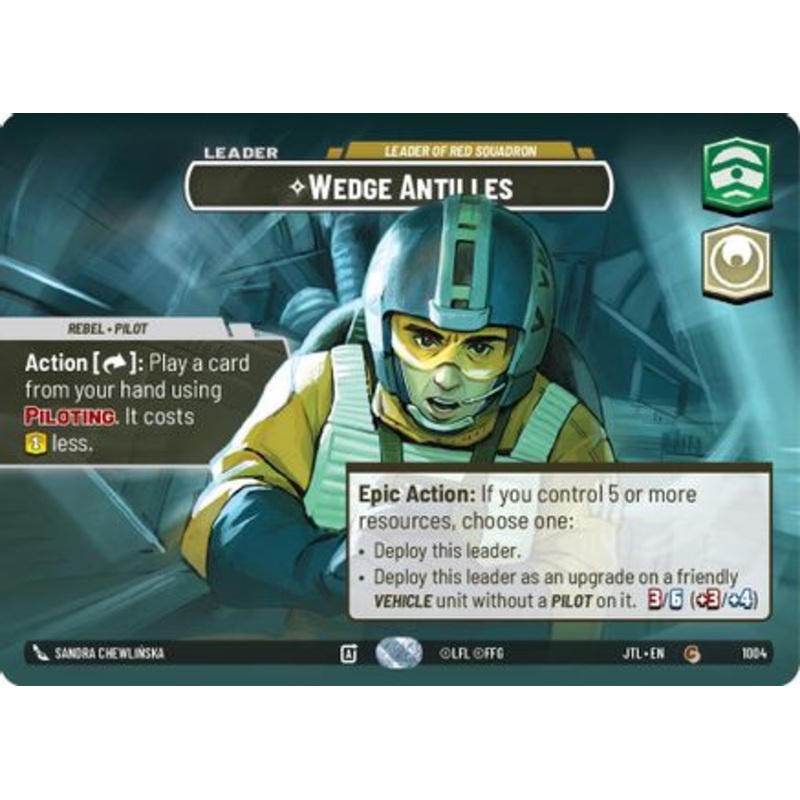 Wedge Antilles - Leader of Red Squadron (Showcase) (1004) - Jump to Lightspeed Foil