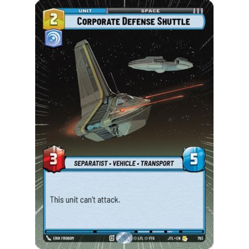 Corporate Defense Shuttle (Hyperspace Foil) (793) - Jump to Lightspeed Foil