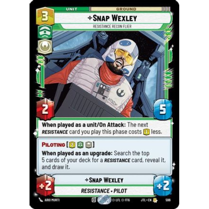 Snap Wexley - Resistance Recon Flier (Foil) (596) - Jump to Lightspeed Foil
