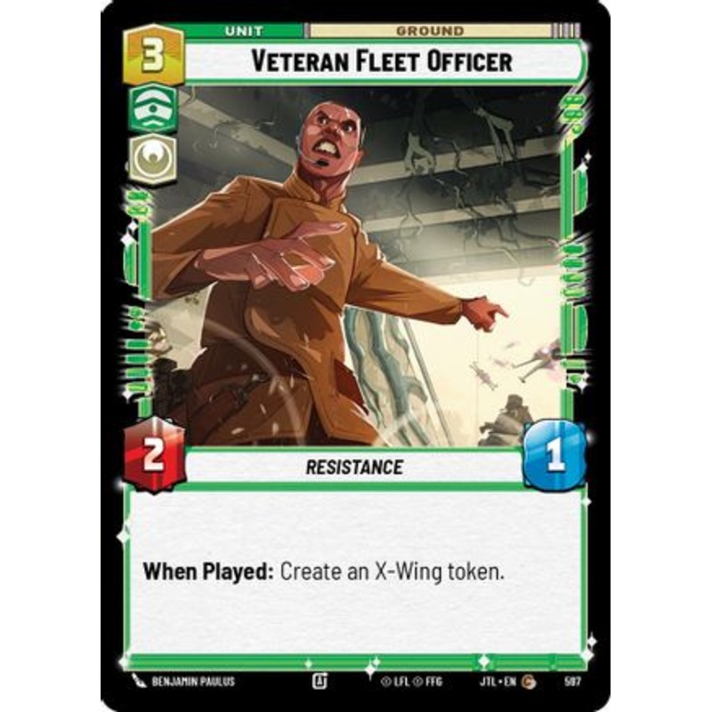 Veteran Fleet Officer (Foil) (597) - Jump to Lightspeed Foil