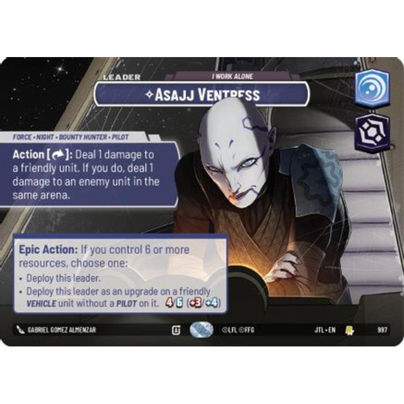 Asajj Ventress - I Work Alone (Showcase) (997) - Jump to Lightspeed Foil