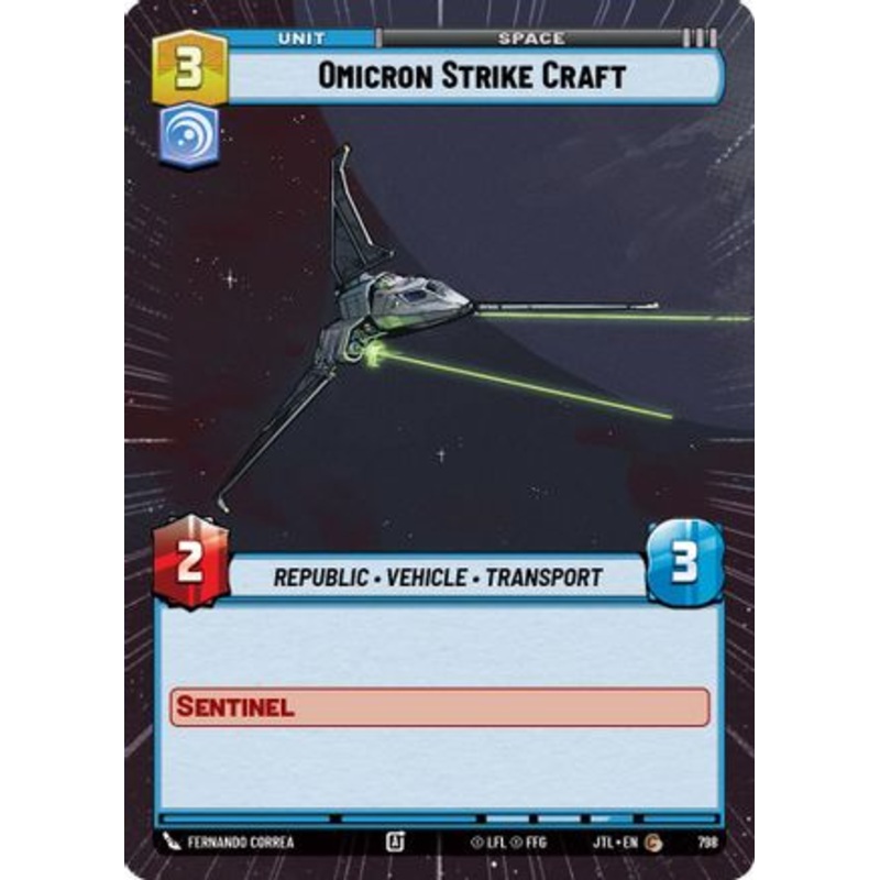 Omicron Strike Craft (Hyperspace Foil) (798) - Jump to Lightspeed Foil