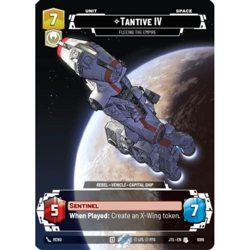 Tantive IV - Fleeing the Empire (Prestige Foil) (1086) - Jump to Lightspeed Foil