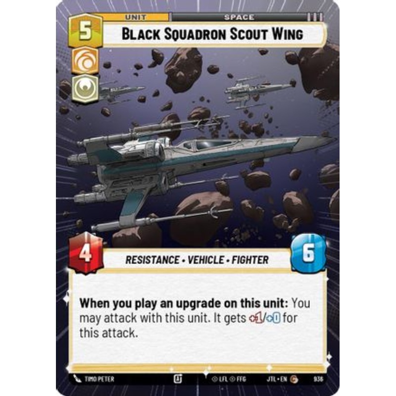 Black Squadron Scout Wing (Hyperspace Foil) (936) - Jump to Lightspeed Foil