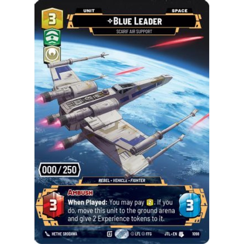 Blue Leader - Scarif Air Support (Serialized) (1098) - Jump to Lightspeed Foil