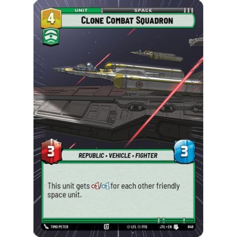 Clone Combat Squadron (Hyperspace Foil) (849) - Jump to Lightspeed Foil