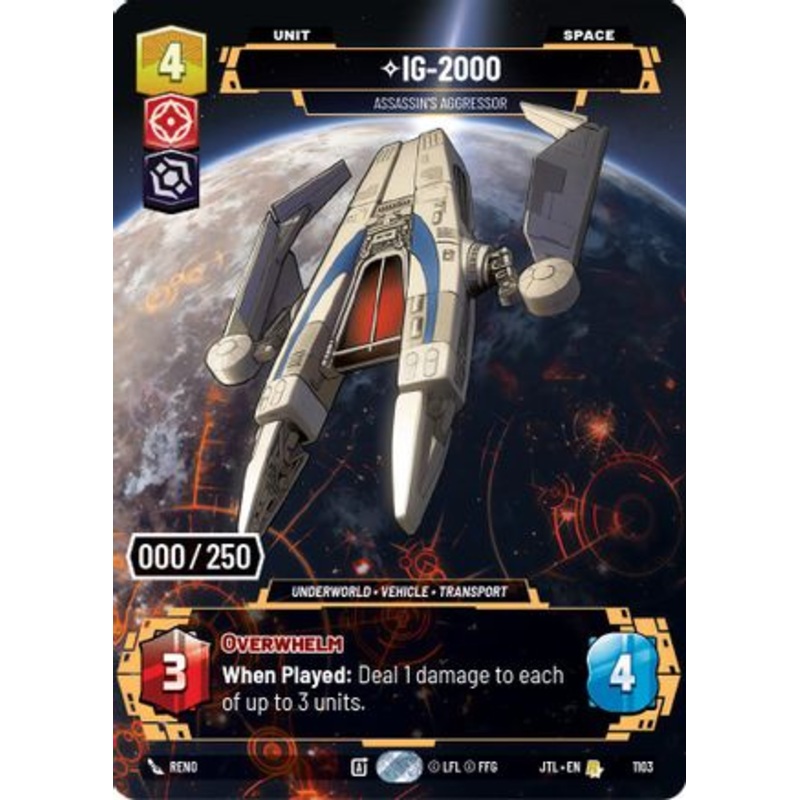 IG-2000 - Assassin's Aggressor (Serialized) (1103) - Jump to Lightspeed Foil