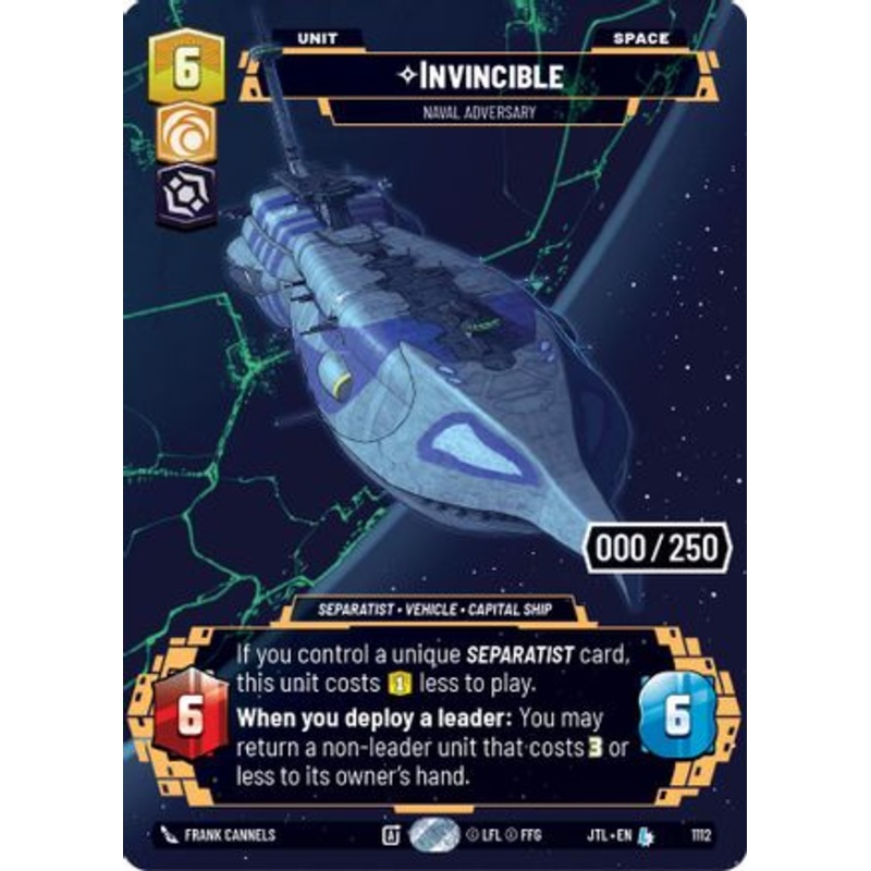 Invincible - Naval Adversary (Serialized) (1112) - Jump to Lightspeed Foil