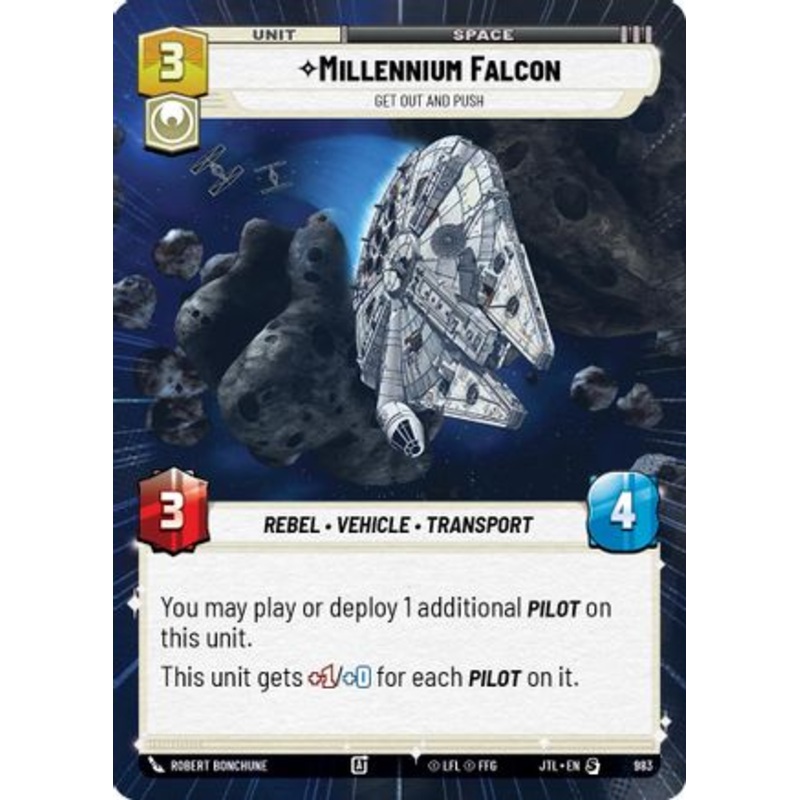 Millennium Falcon - Get Out And Push (Hyperspace Foil) (983) - Jump to Lightspeed Foil