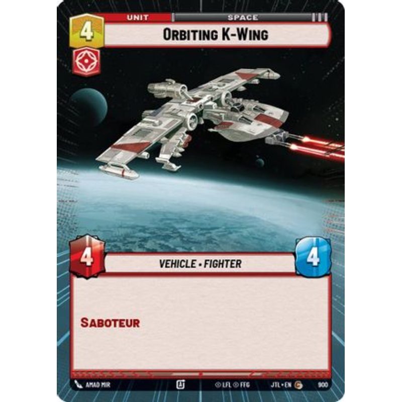 Orbiting K-Wing (Hyperspace Foil) (900) - Jump to Lightspeed Foil
