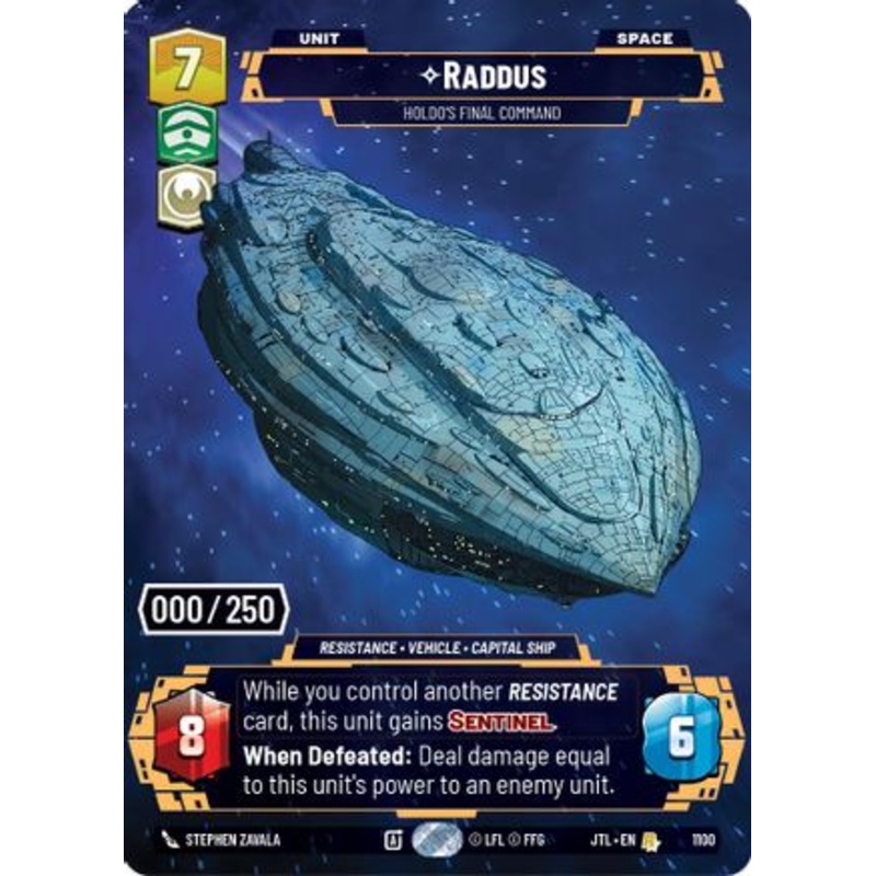 Raddus - Holdo's Final Command (Serialized) (1100) - Jump to Lightspeed Foil