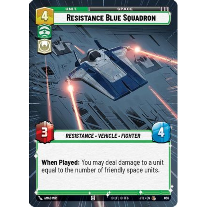 Resistance Blue Squadron (Hyperspace Foil) (836) - Jump to Lightspeed Foil