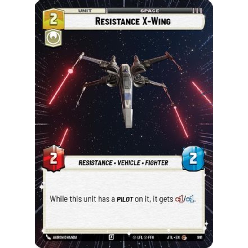 Resistance X-Wing (Hyperspace Foil) (981) - Jump to Lightspeed Foil
